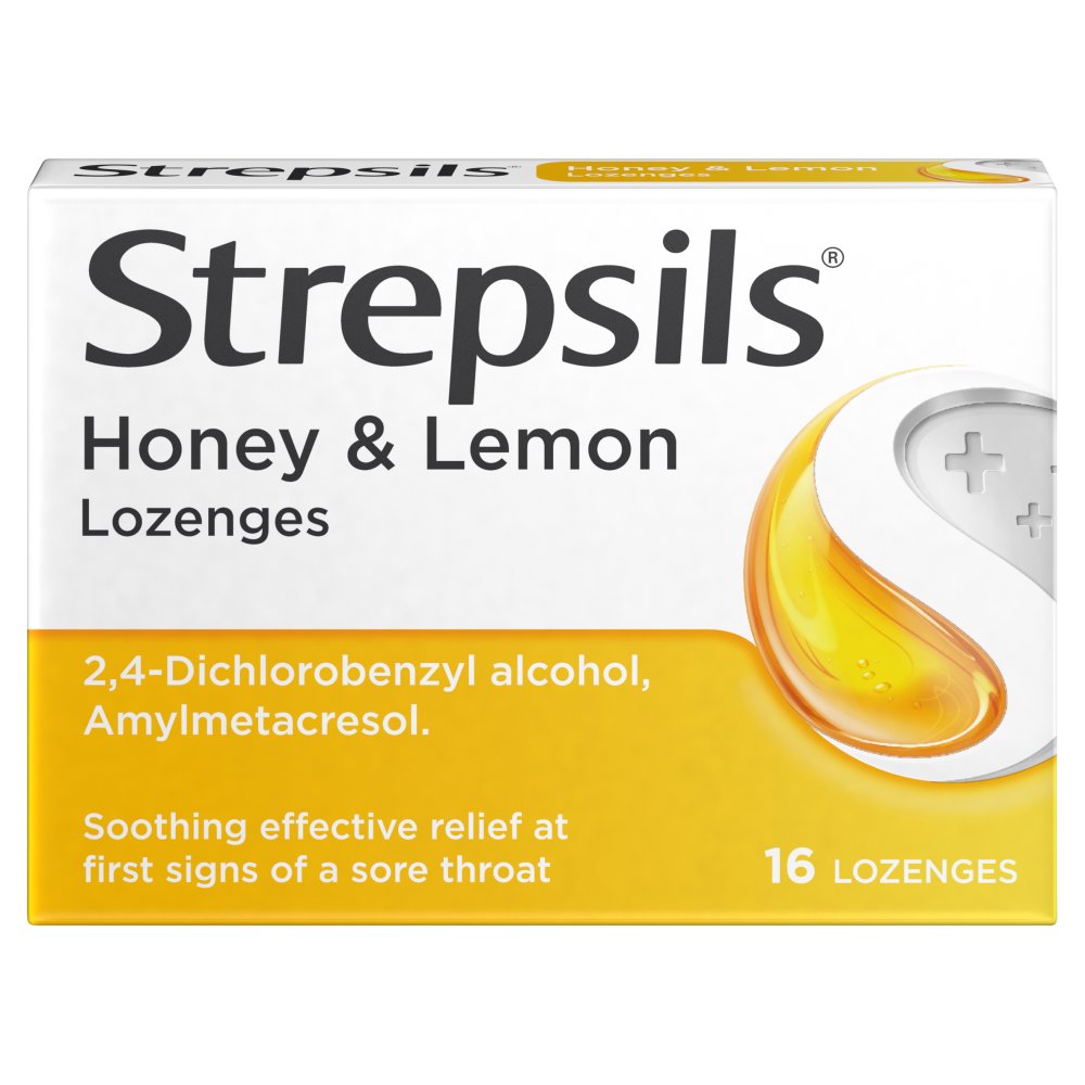 Strepsils Honey & Lemon Lozenges (Lozenges) 16 Lozenges