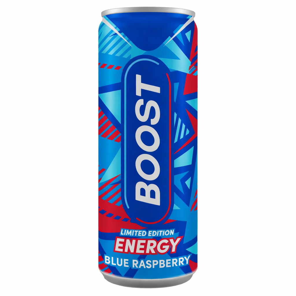 Boost Energy Blue Raspberry Can 250ml