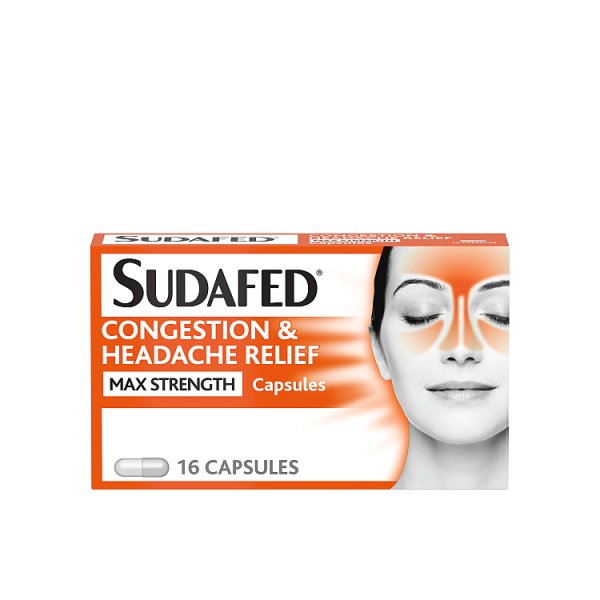 Sudafed (Congestion & Headache Relief) 16 capsules