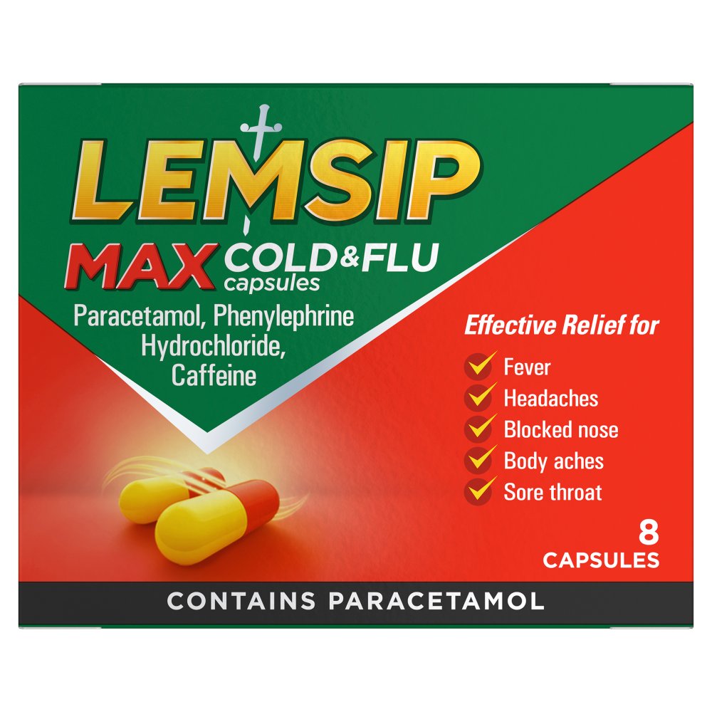 Lemsip Cold & Flu Capsules 8 Capsules