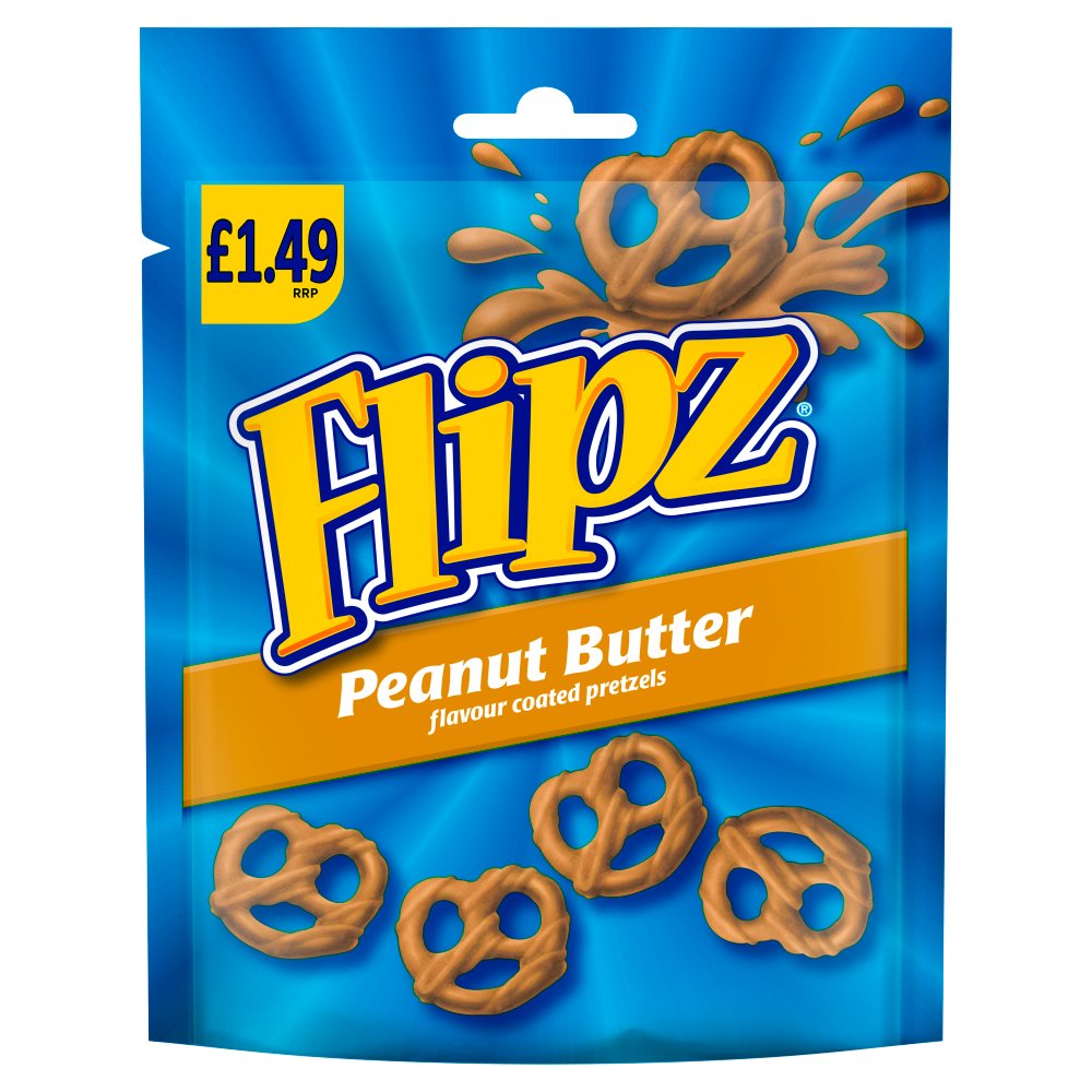 Flipz Peanut Butter Pretzels Bag 149g PMP £1.49