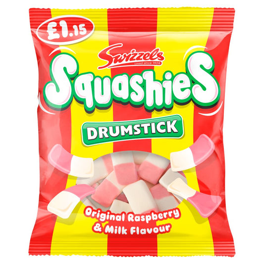 Squishes Drumstick, Original Raspberry And Milk Flavour 120g