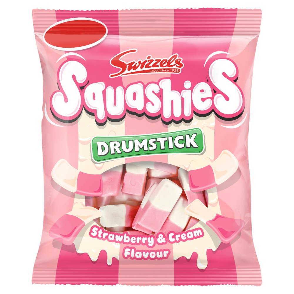 Squishy's Drumsticks, Strawberry And Cream Flavour 120g