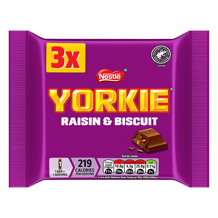 Nestlé Yorkie Raisins & Biscuits 3-Pack Multipack 132g