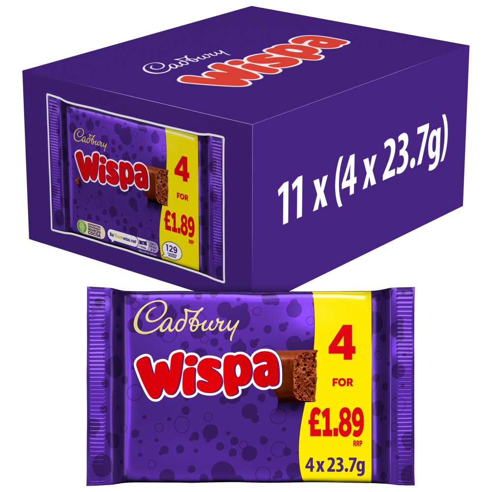 Cadbury Wispa 4-Pack Multipack 94.8g