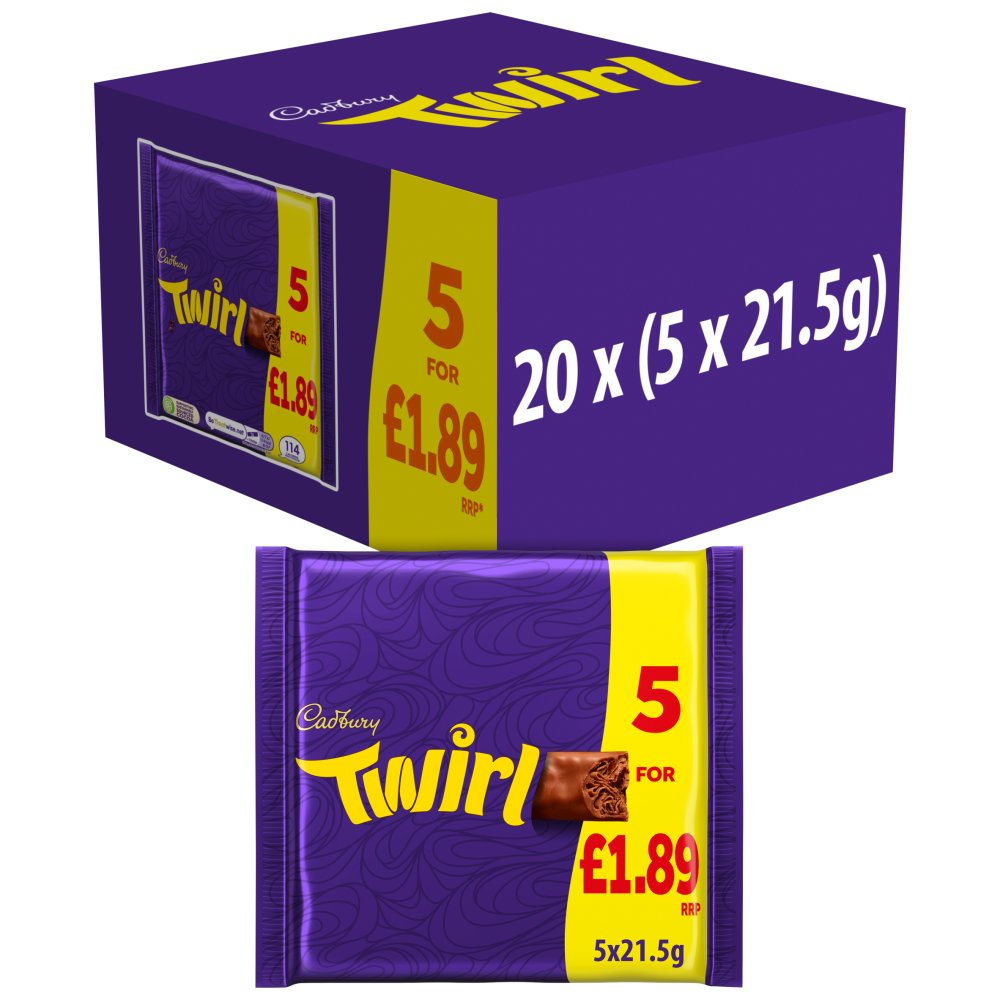 Cadbury Twirl 5-Pack Multipack 107.5g