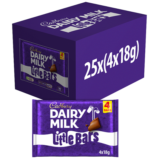 Cadbury Dairy Milk Little Bars 4-Pack Multipack 72g