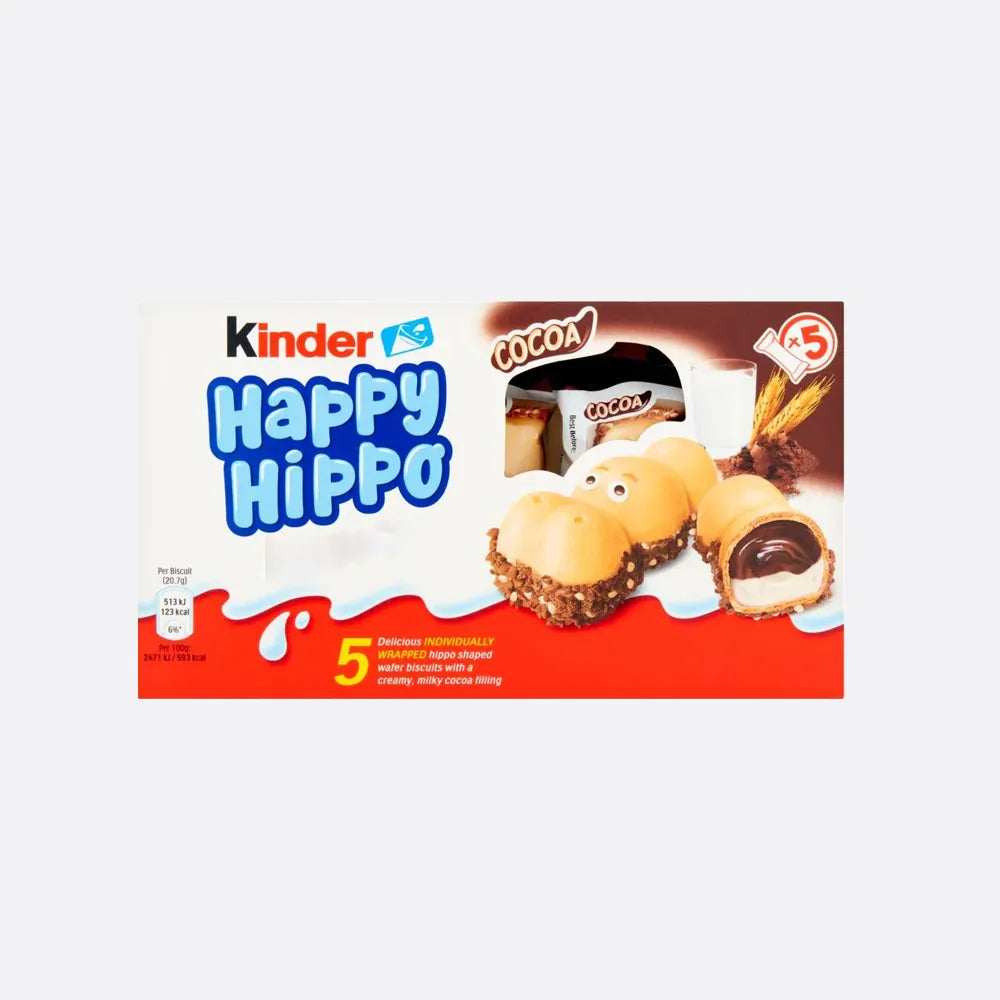 Kinder Happy Hippo Biscuit Cocoa – Pack of 5