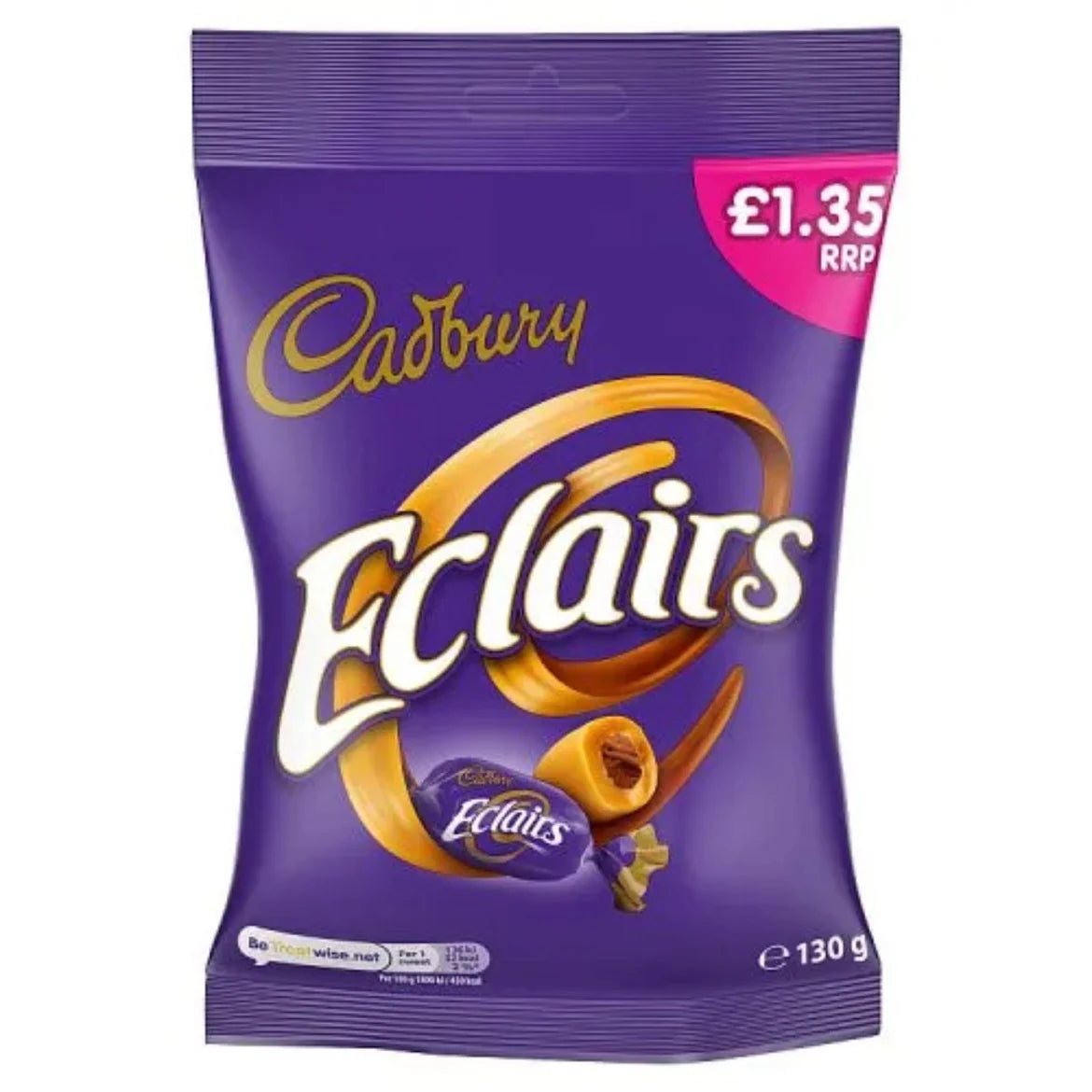 Cadbury Eclairs Chocolate Bag 130g PMP £1.35