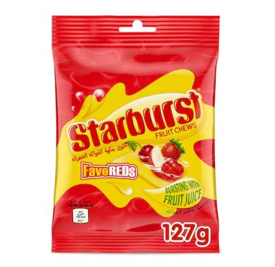 Starburst Fruit Chews Favereds 127g