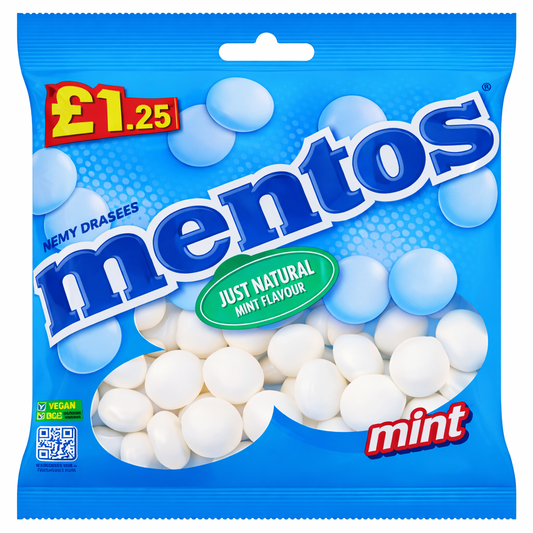 Mentos Mint Bag 125g PMP £1.25