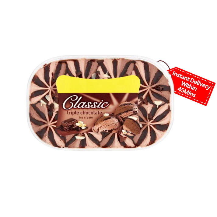 Classic triple chocolate ice cream 900 ML