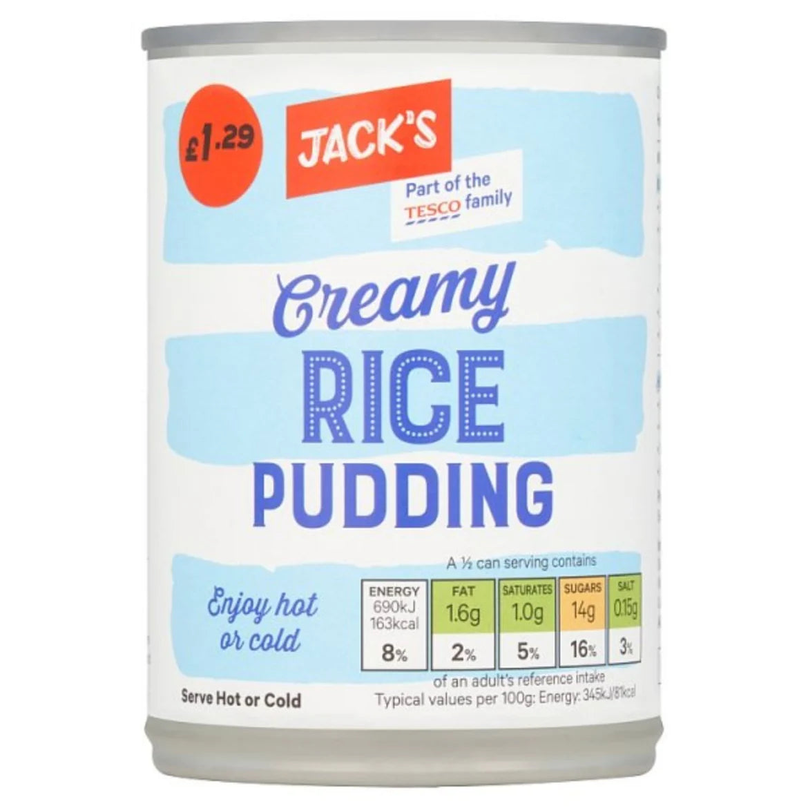 Jack Creamy Rice Pudding 400g