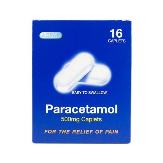 Aspar Paracetamol Caplets (500mg × 16 Tablets)