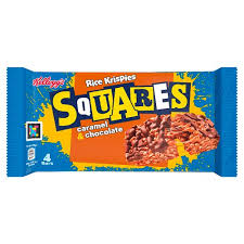 Kellogg’s Squares Rice Krispies Caramel & Chocolate 4-Pack Multipack 144g