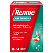 Rennie Spearmint 24 Chewable Tablets