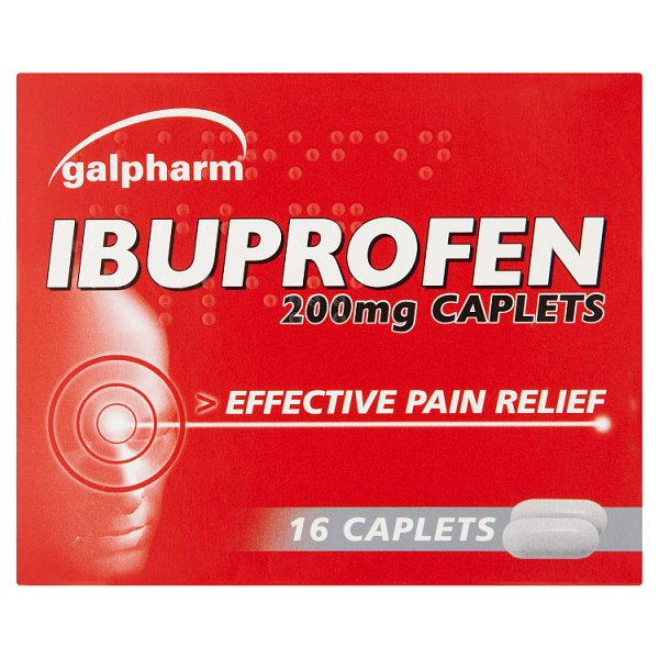 Galpharm Ibuprofen 200mg Tablets 16 Caplets